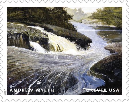 100 Forest Forever Stamps Andrew Wyeth Painting Wedding Postage for Mailing